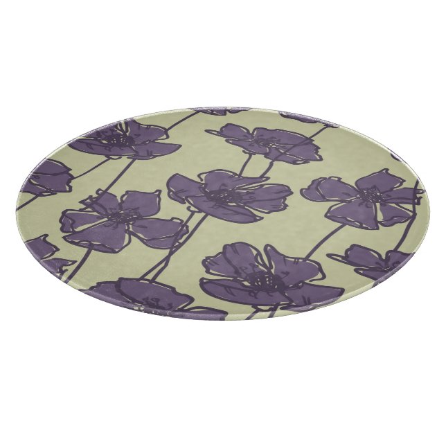 KunstVintager Blumenmusterhintergrund Schneidebrett (Ecke)