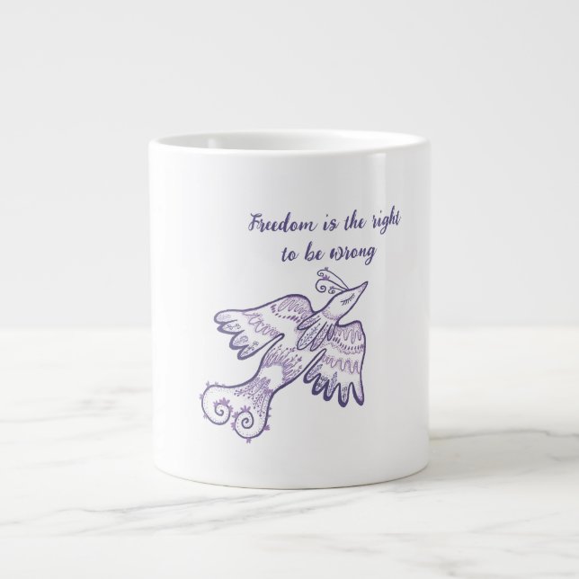 Kunstvogel Jumbo-Tasse (Vorderseite)