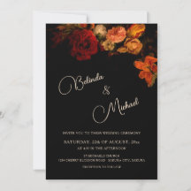 Kunstvolle Blumen Dunkle Hochzeit
