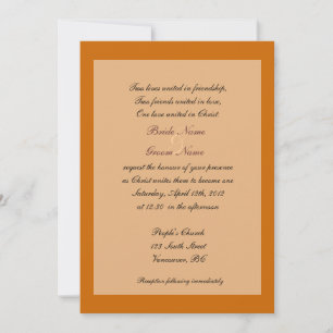 Kunstvolle christliche Herbst-Hochzeitseinladungen Einladung