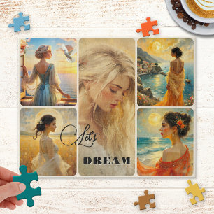 Kunstvolle Collage-Puzzle für Frauen