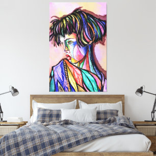 Kunstvolle Damenleinwanddruck Leinwanddruck