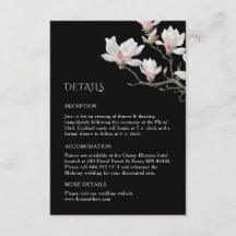 Kunstvolle Magnolie Hochzeit-Karte