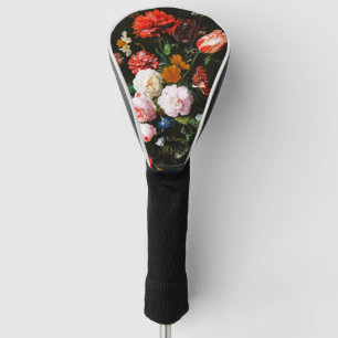 Kunstvoller Druck einer düsteren floralen Botanik Golf Headcover
