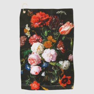 Kunstvoller Druck einer düsteren floralen Botanik Golfhandtuch