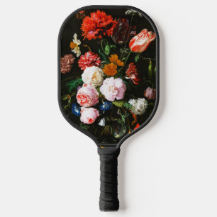 Kunstvoller Druck einer düsteren floralen Botanik Pickleball Schläger