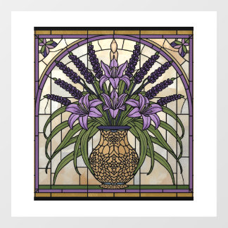 Kunstvolles Jugendstil-Buntglas Fensteraufkleber