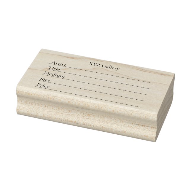 Kunstwerk-Anzeigelabel-Vorlage Gummistempel (Stempel)