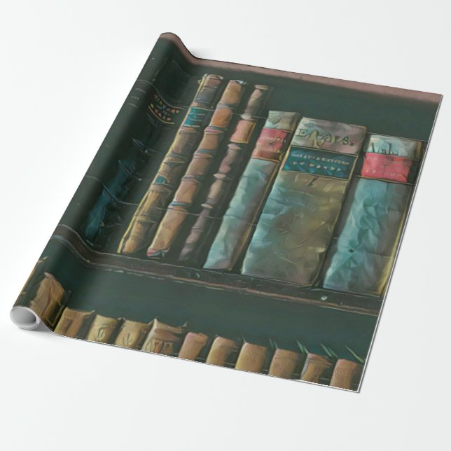 Kunstwerk für Bibliotheksliebhaber Geschenkpapier (Ungerollt)