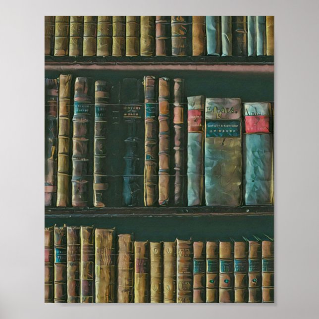 Kunstwerk für Bibliotheksliebhaber Poster (Vorne)