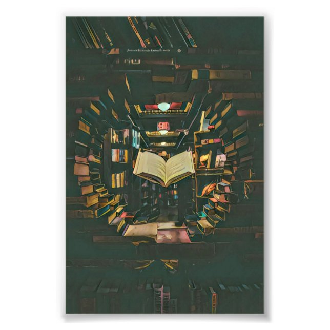 Kunstwerk für Buchliebhaber Fotodruck (Vorne)