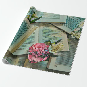 Kunstwerk für Buchliebhaber Geschenkpapier