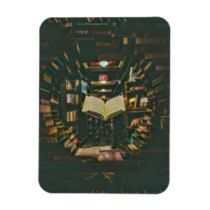 Kunstwerk für Buchliebhaber Magnet