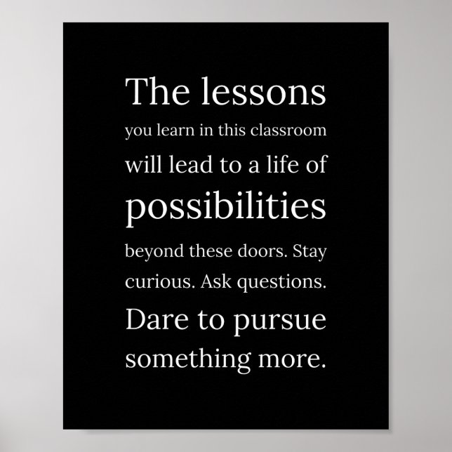 Kunstwerke - Geschenke für Lehrer und Klassenzimme Poster (Vorne)