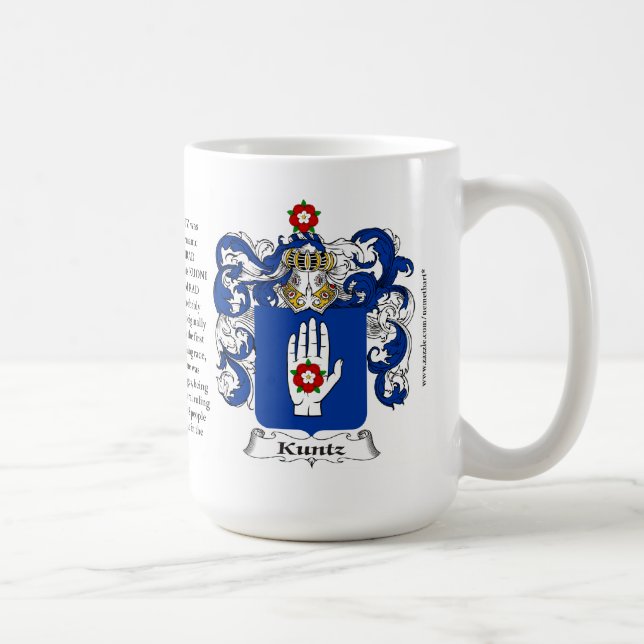 Kuntz, der Ursprung, die Bedeutung und das Wappen Kaffeetasse (Rechts)