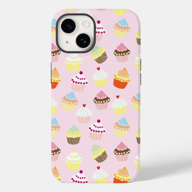 KUPCAKES PINK PATTERN Case-Mate iPhone 14 HÜLLE (Rückseite)