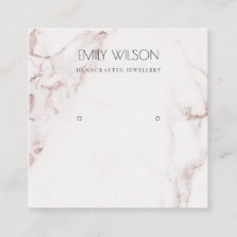 KUPER BLUSH PINK MARBLE STUD EARRING DISPLAY LOGO