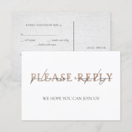 KUPER TYPOGRAPHY Hand Letter Wedding RSVP Einladung