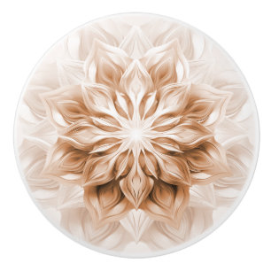 Kupfer 3D Glänzendes Mandala Keramikknauf