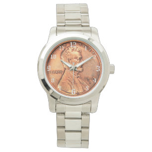 Kupfer Abraham Lincoln penny, ein Cent - nummerier Armbanduhr