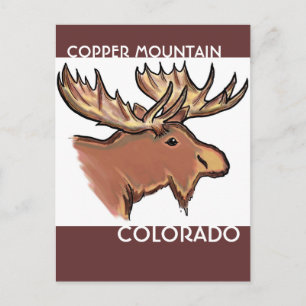 Kupfer Berg Colorado Braun Elche Postkarte