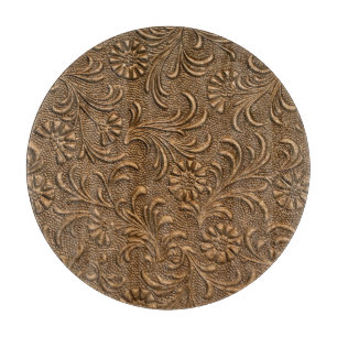 Kupfer-Blüte: Verzierte Tafel Art. Schneidebrett
