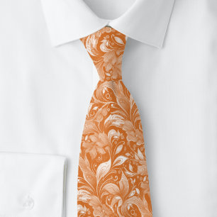 Kupfer Botanik Batik Krawatte