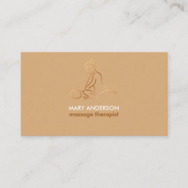 Kupfer Brown Massage Therapie Masseuse Wellness-Ce Visitenkarte
