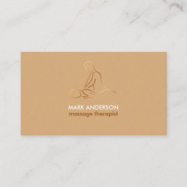 Kupfer Brown Massage Therapie Masseuse Wellness-Ce Visitenkarte