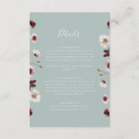 Kupfer-Burgund-Wildblume | Aquamarine Angaben