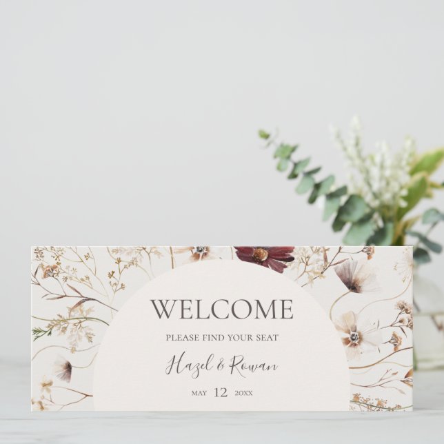 Kupfer-Burgund-Wildblume | Beige Sitzstange (Stehend Vorderseite)