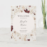 Kupfer-Burgund-Wildblume | Beigefaltete Hochzeit