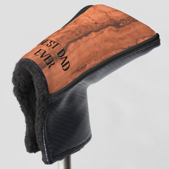 Kupfer Canyon Granit, bernsteinfarbenes Gold Sedon Golf Headcover (3/4 Vorderseite)