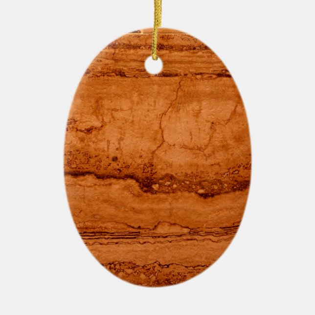 Kupfer Canyon Granit, bernsteinfarbenes Gold Sedon Keramik Ornament (Vorne)