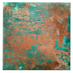 Kupfer-Distressed-Patina Fliese