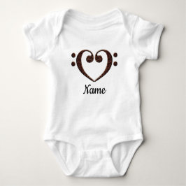 Kupfer-Doppelbläschen-Clef-Herz individuell angepa Baby Strampler
