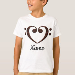 Kupfer-Doppelbläschen-Clef-Herz individuell angepa T-Shirt