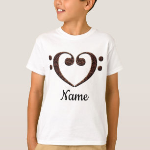 Kupfer-Doppelbläschen-Clef-Herz individuell angepa T-Shirt