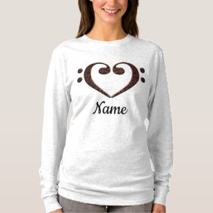 Kupfer-Doppelbläschen-Clef-Herz individuell angepa T-Shirt