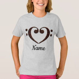 Kupfer-Doppelbläschen-Clef-Herz individuell angepa T-Shirt
