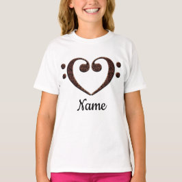 Kupfer-Doppelbläschen-Clef-Herz individuell angepa T-Shirt