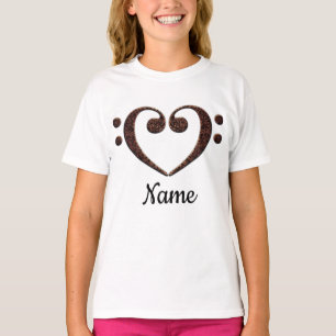 Kupfer-Doppelbläschen-Clef-Herz individuell angepa T-Shirt