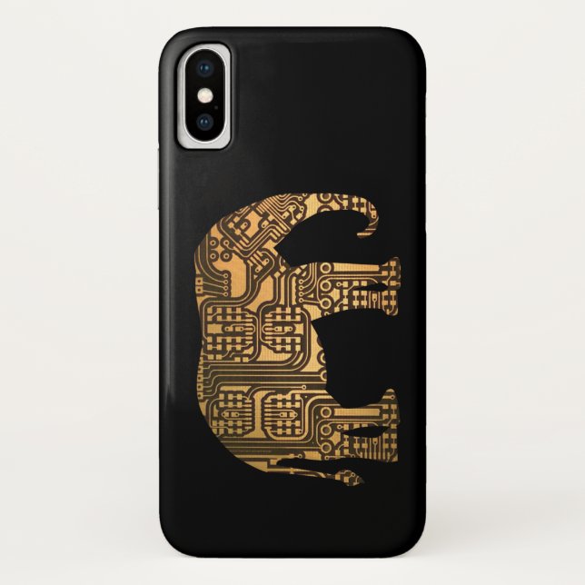 Kupfer-Elefantenschalttafel Case-Mate iPhone Hülle (Rückseite)