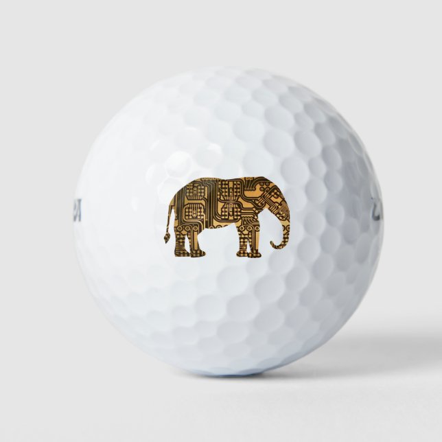 Kupfer-Elefantenschalttafel Golfball (Vorderseite)