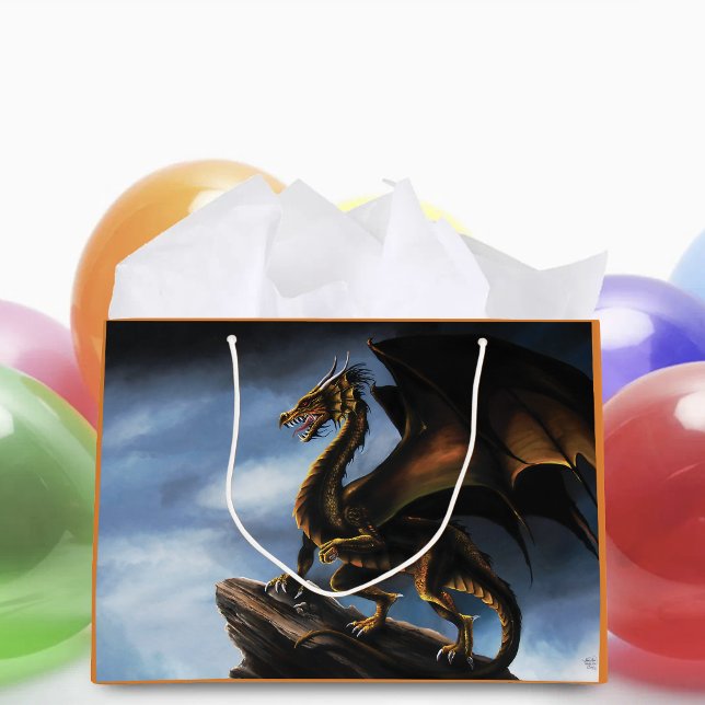 Kupfer Gold Black Dragon Große Geschenktüte (Von Creator hochgeladen)