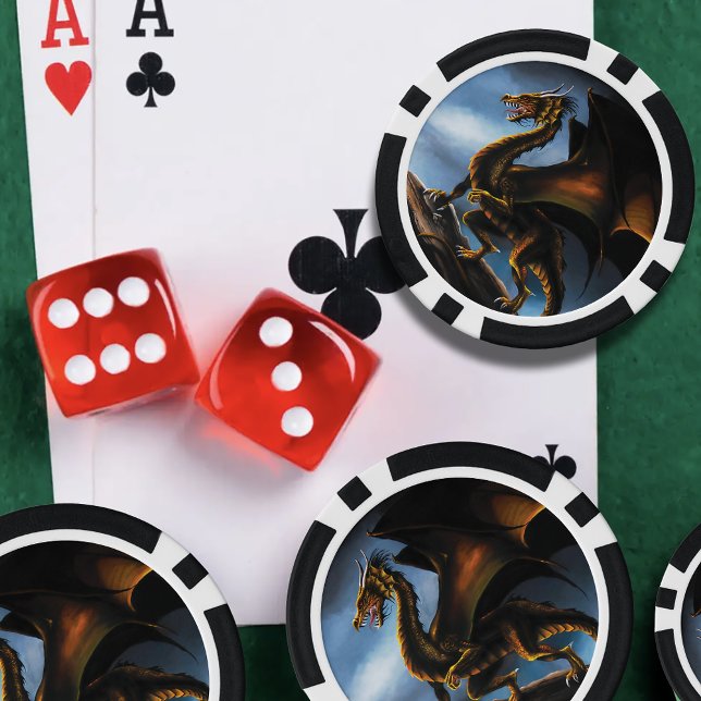 Kupfer Gold Black Dragon Pokerchips (Von Creator hochgeladen)