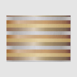 Kupfer-, Gold-, Silber-und Bronze-Streifen Seidenpapier