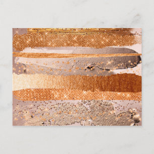 Kupfer Gold Strikes Glamour Textur Postkarte