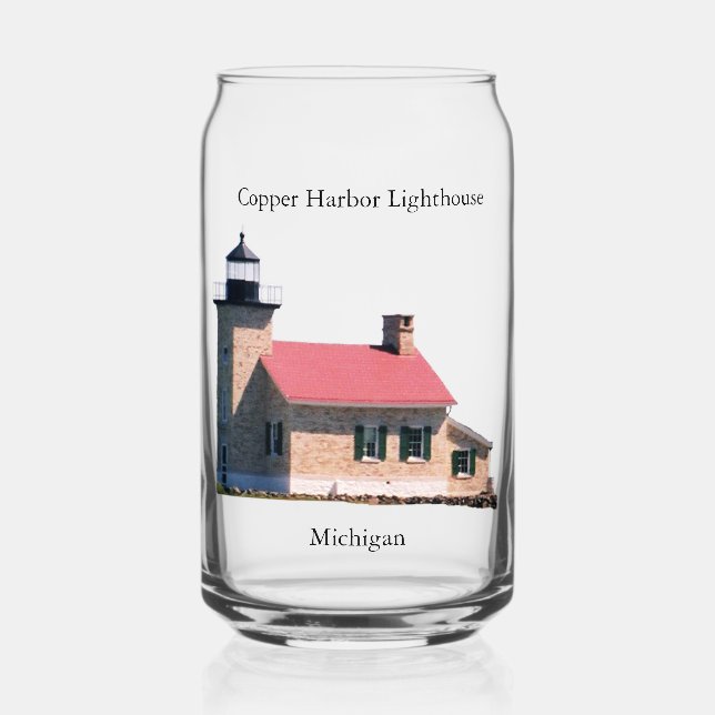 Kupfer Hafen Leuchtturm kann Glas (Vorderseite)