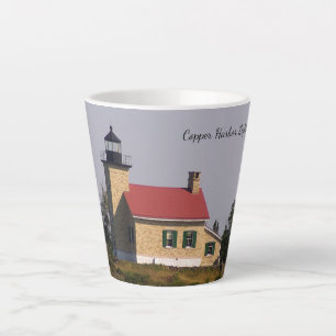 Kupfer Hafen Leuchtturm Latte Tasse